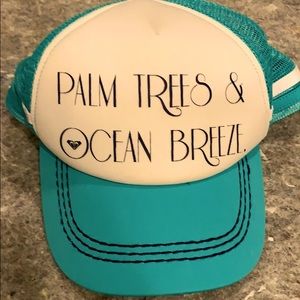 Roxy teal trucker hat